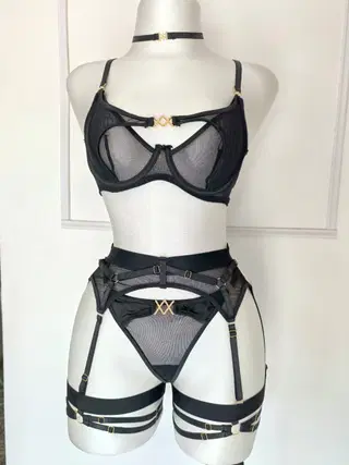 Liguero color negro talla S