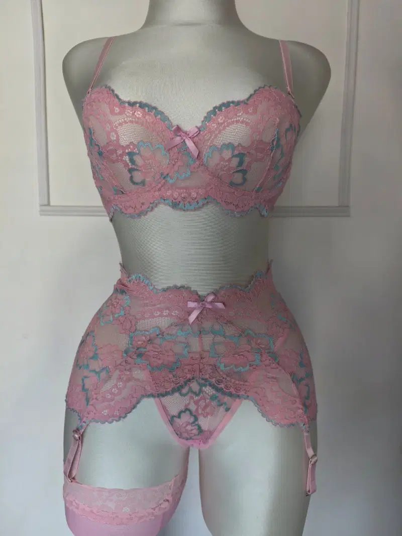 Liguero rosa con azul talla S