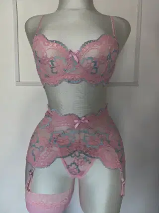 Liguero rosa con azul talla S