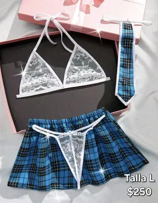 Conjunto de colegiala azul Talla L