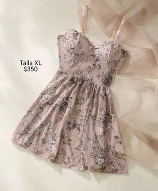Baby doll lila con flores XL