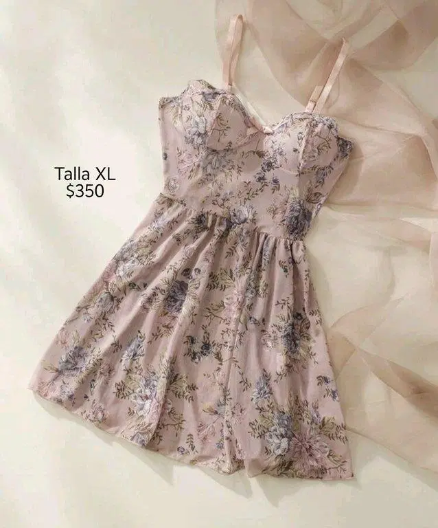 Baby doll lila con flores XL