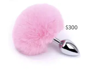 Plug con cola color rosa