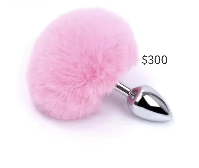 Plug con cola color rosa