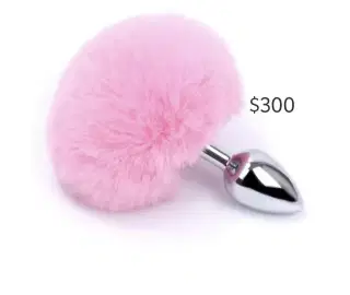 Plug con cola color rosa