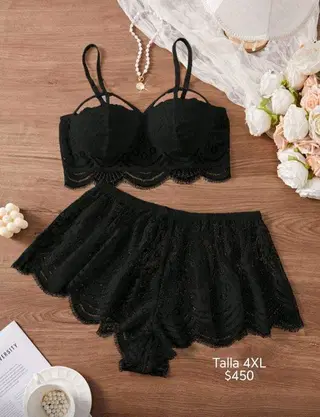 Conjunto negro talla 4XL
