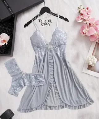 Baby doll azul viejo talla XL