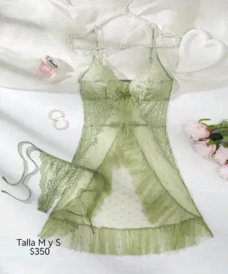 Baby doll verde menta talla M