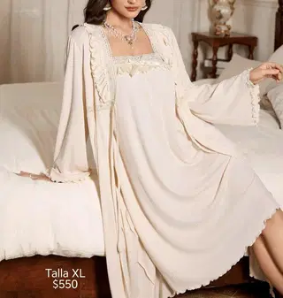 Bata Blanca larga talla XL