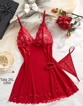 Baby doll Rojo Talla 2XL