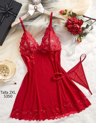 Baby doll Rojo Talla 2XL
