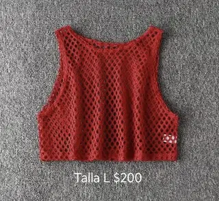 Camisa de red color rojo talla L