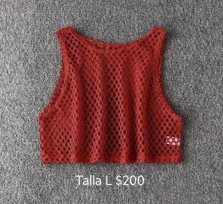 Camisa de red color rojo talla L