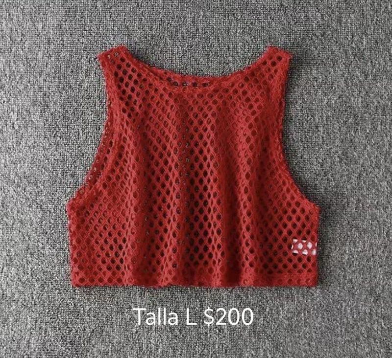 Camisa de red color rojo talla L