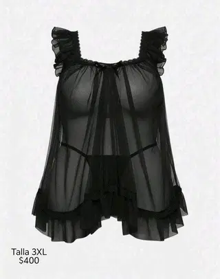 Baby doll Negro talla 3XL