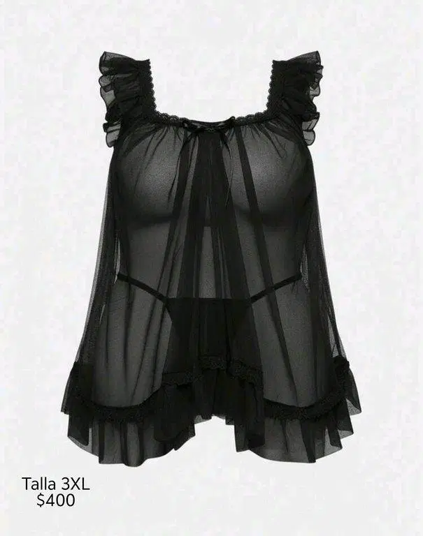 Baby doll Negro talla 3XL