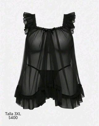 Baby doll Negro talla 3XL