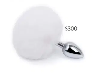 Plug con cola color blanco