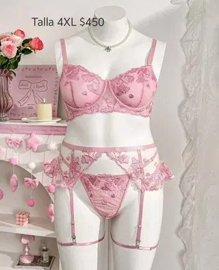 LIguero rosa de corazones talla 4 XL