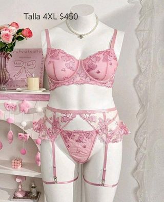 LIguero rosa de corazones talla 4 XL