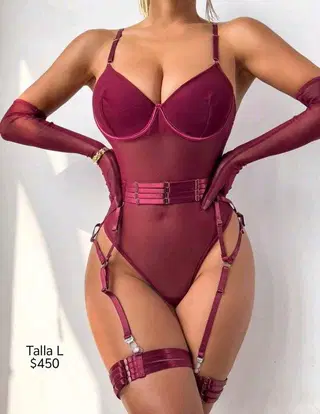 Body tinto con guantes talla L
