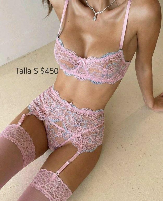 Liguero rosa con azul talla S