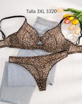 Conjunto de colores de leopardo talla 3 XL