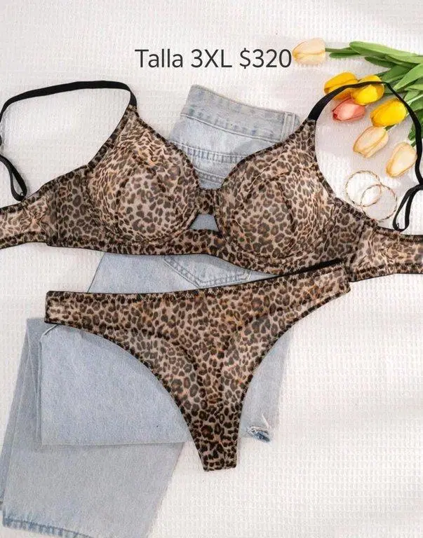 Conjunto de colores de leopardo talla 3 XL
