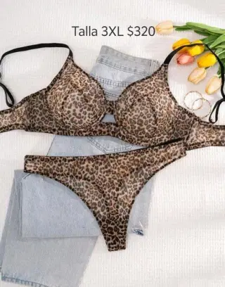 Conjunto de colores de leopardo talla 3 XL