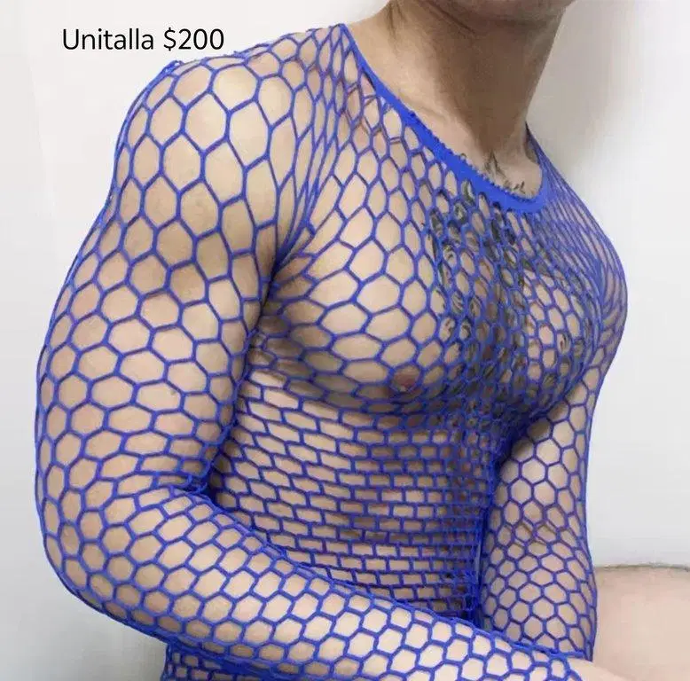 Camisa de red color azul