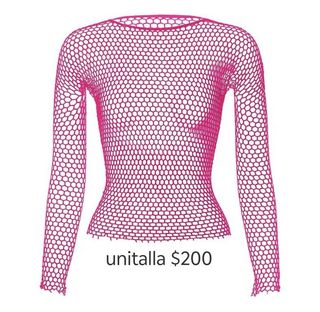 Camisa de red color rosa 