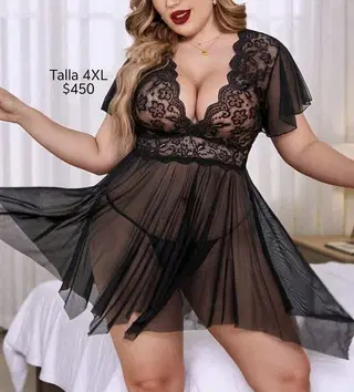 Baby doll negro talla 4 XL 